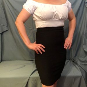 Black pencil skirt